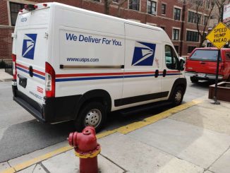 USPS postal truck Lakeview-Chicago March